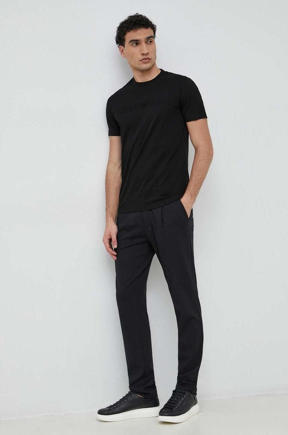 Emporio Armani t-shirt bawełniany 8N1TD2.1JGYZ.NOS czarny AA00