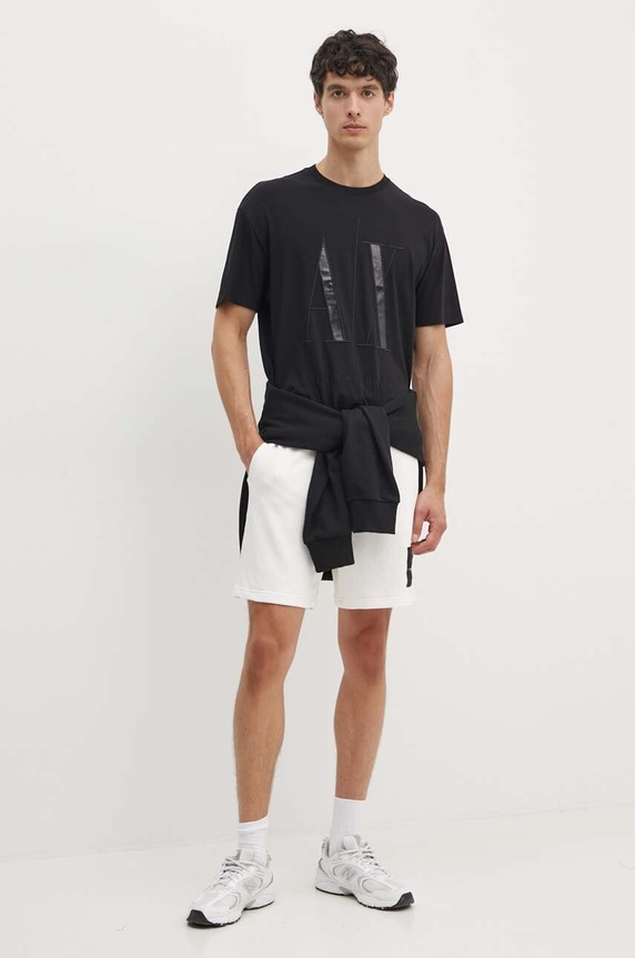 Bavlnené tričko Armani Exchange 8NZTPQ.ZJH4Z.NOS čierna AA00