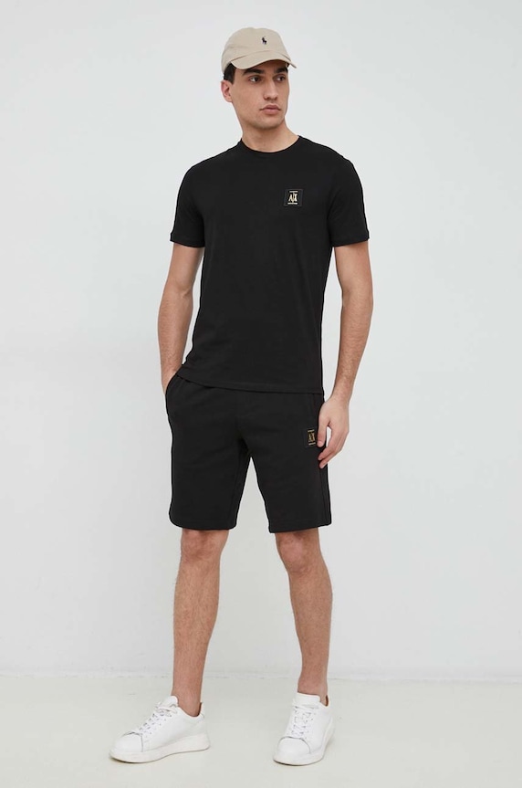 Armani Exchange t-shirt bawełniany 8NZTPR.ZJH4Z.NOS czarny AA00