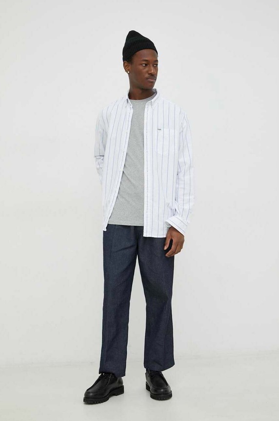 Les Deux t-shirt bawełniany Norregaard LDM101008 szary AA00