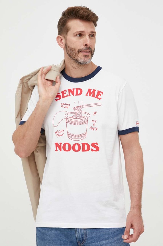 MC2 Saint Barth pamut póló pamut fehér DENA002