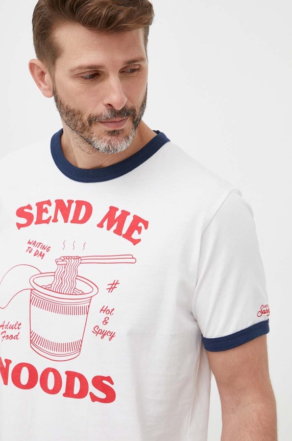 MC2 Saint Barth pamut póló fehér DENA002