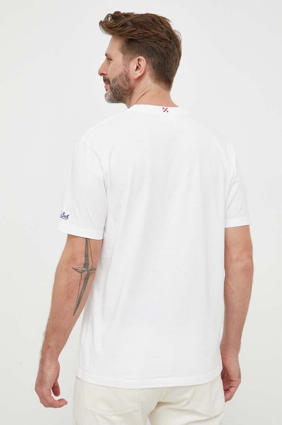 Odzież MC2 Saint Barth t-shirt bawełniany TSHM001. biały