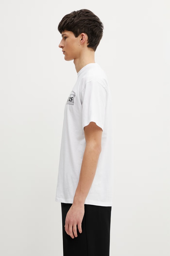 Aries T-shirt bawełniany męski AR60000 biały SS24