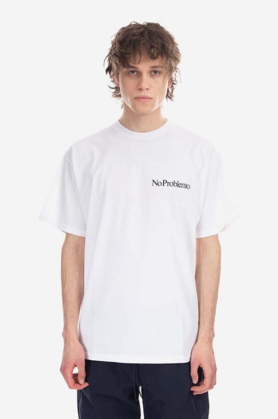 Aries t-shirt in cotone Gong Temple SS Tee COAR60009 bianco AA00