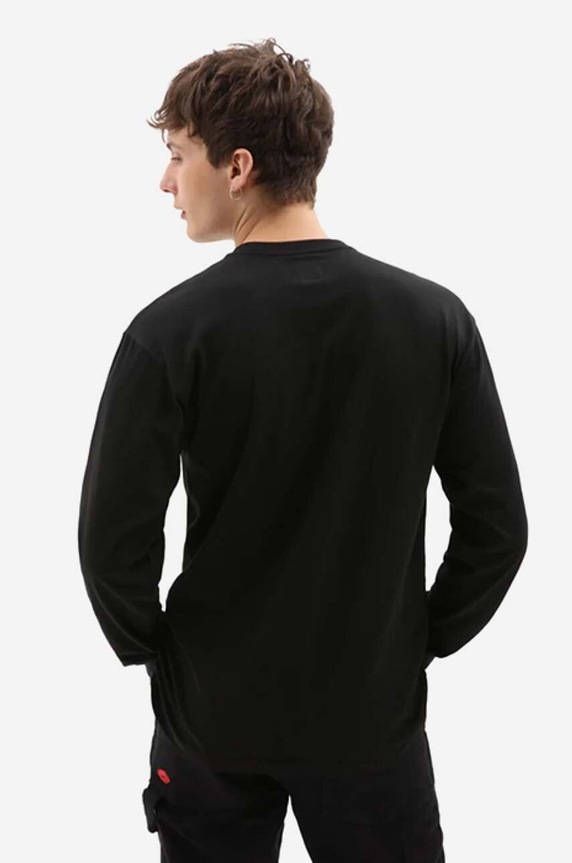 Vans longsleeve bawełniany Anaheim Lips VN0A54DIBLK czarny AA00