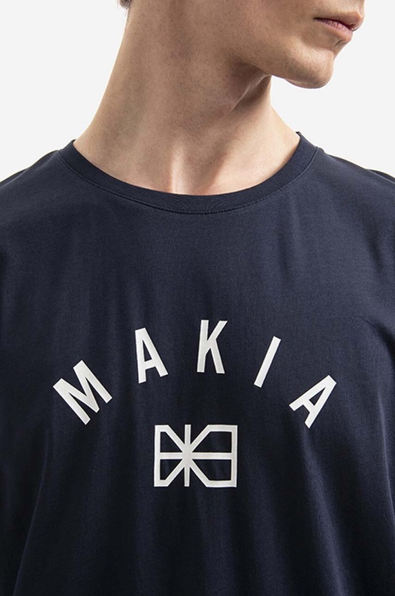 Makia cotton T-shirt blue M21200