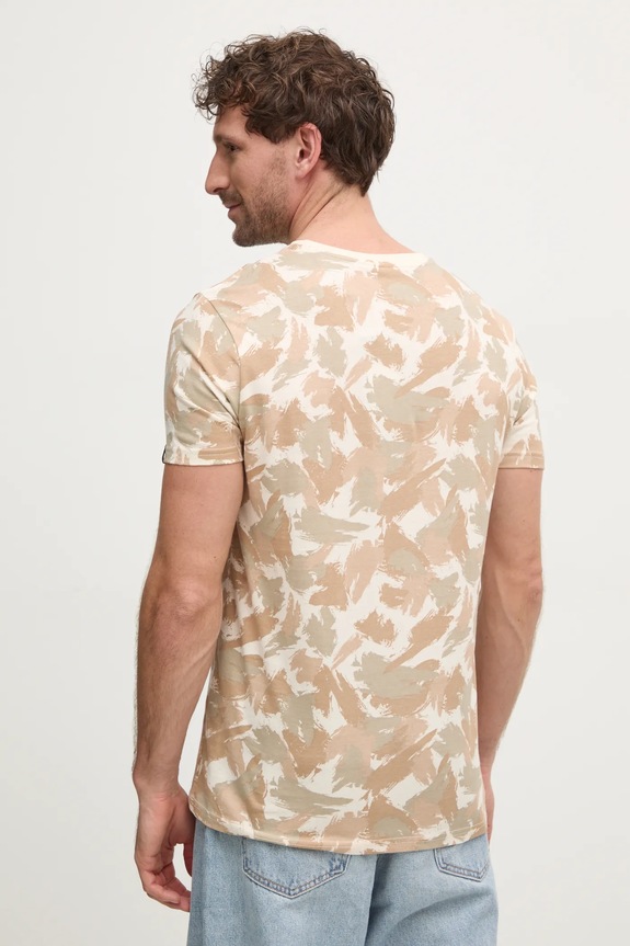 Дрехи Тениска Alpha Industries Basic 100501C бежов