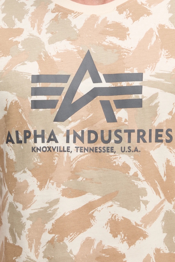 Тениска Alpha Industries Basic 100501C бежов