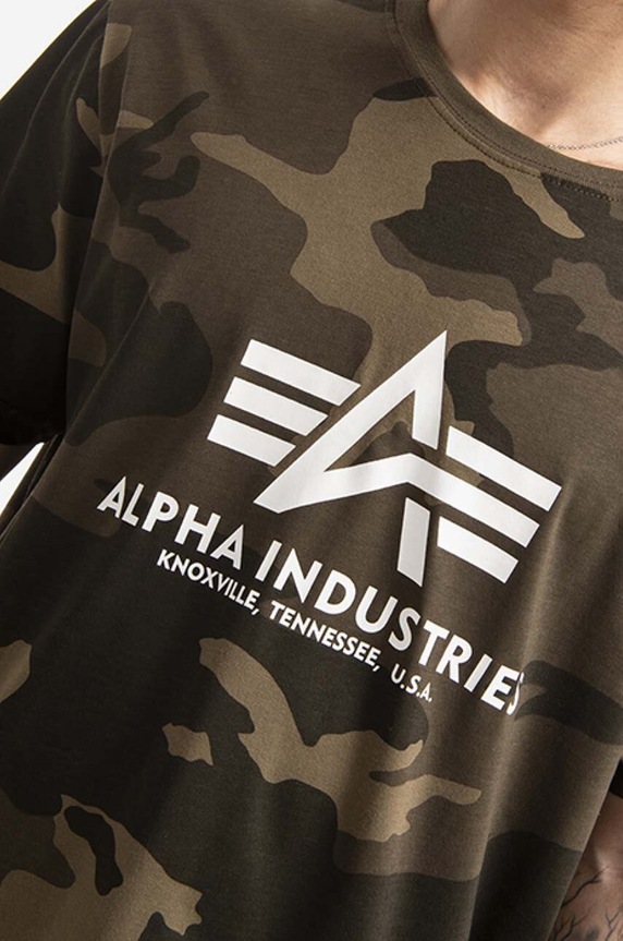 Alpha Industries t-shirt Basic zielony 100501C