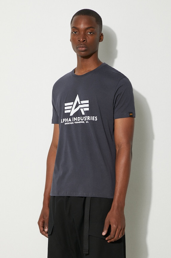 Alpha Industries t-shirt in cotone Basic T-Shirt blu navy 100501.02