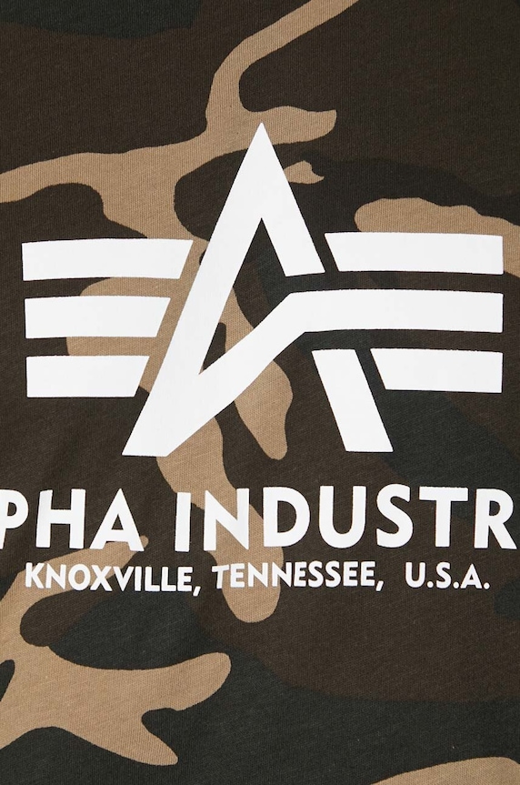 Alpha Industries t-shirt bawełniany Basic T-Shirt Camo 100501C.408