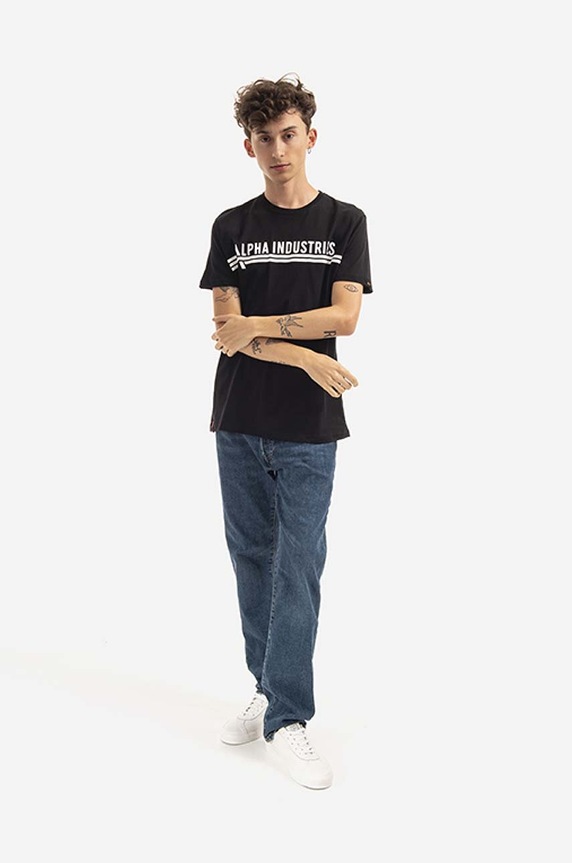 Alpha Industries cotton T-shirt Alpha Industries T 126505 95 126505.95 black SS23