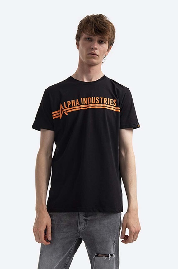 Alpha Industries cotton T-shirt Alpha Industries T 126505 03 regular black 126505.03