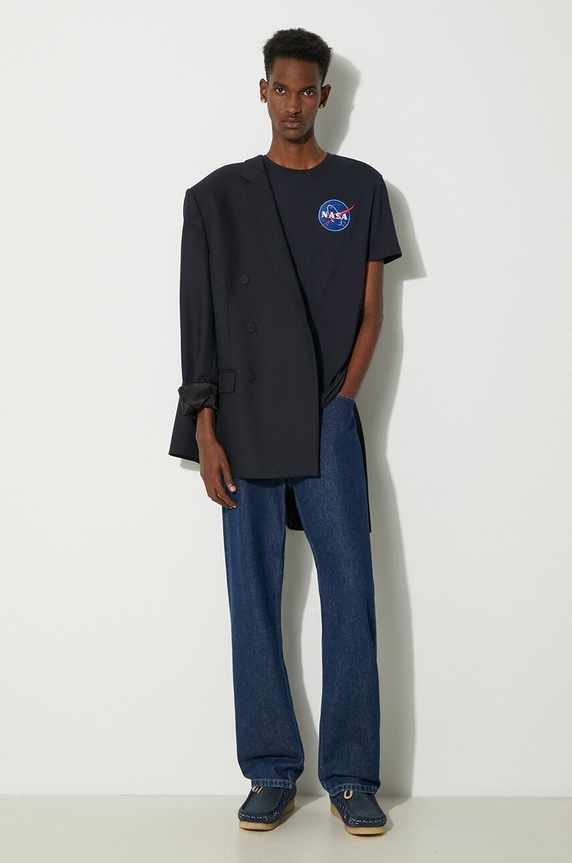 Alpha Industries t-shirt bawełniany Space Shuttle T 176507.07 granatowy AA00