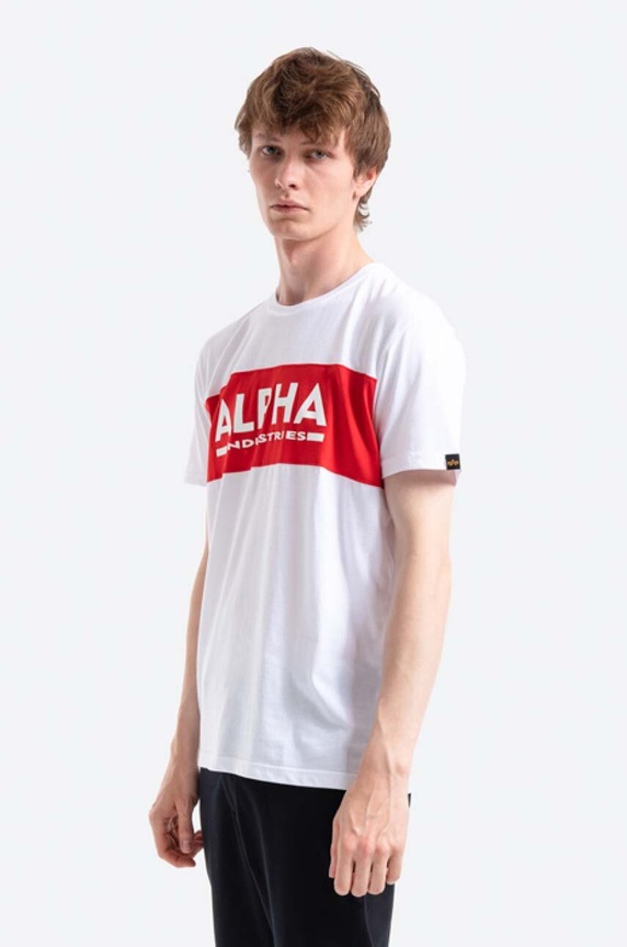 Alpha Industries cotton t-shirt cotton white 186505.09