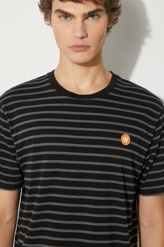 Wood Wood cotton T-shirt Ace T-shirt regular black 10135710.2222