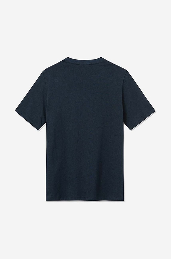 Bavlněné tričko Wood Wood Bobby Shatter Logo T-shirt námořnická modř 12225707.2489