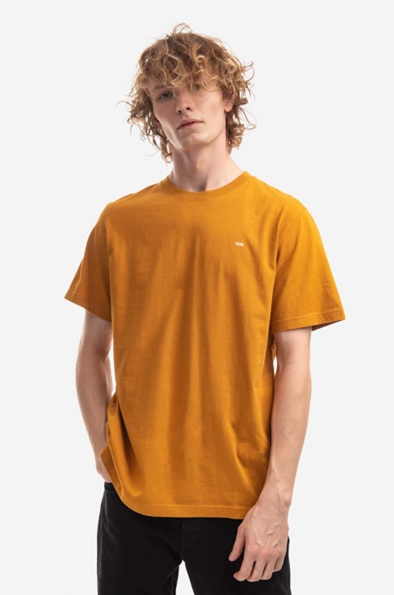 Βαμβακερό μπλουζάκι Wood Wood Sami Classic T-shirt κανονικό πορτοκαλί 12235721.2491