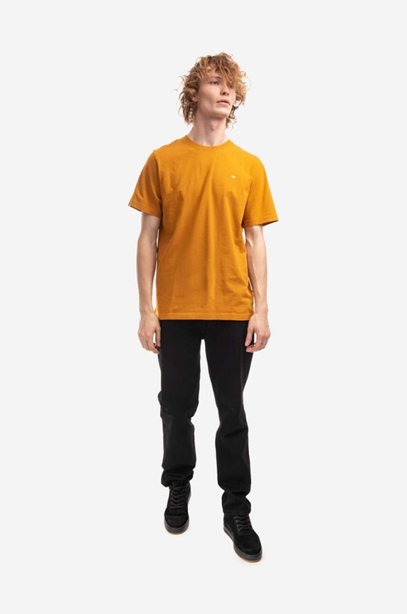 Βαμβακερό μπλουζάκι Wood Wood Sami Classic T-shirt 12235721.2491 πορτοκαλί AA00
