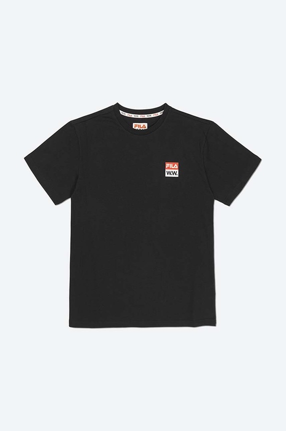 Clothing Wood Wood cotton T-shirt Boris x Flla 688383.A296 black