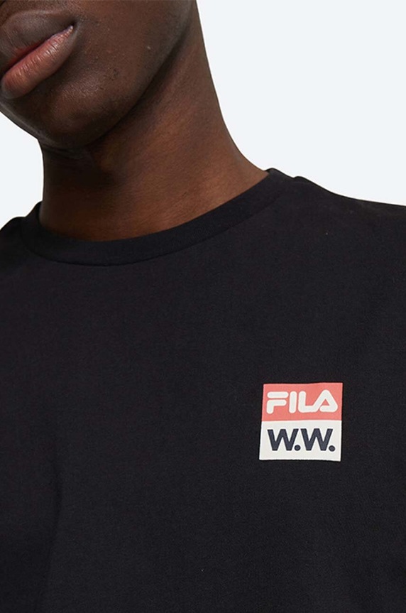 Wood Wood cotton T-shirt Boris x Flla black 688383.A296