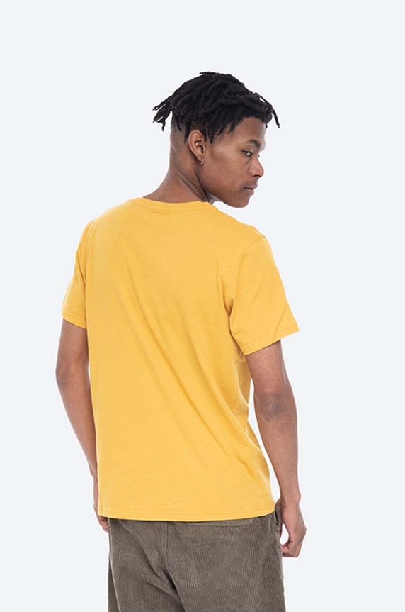 Îmbrăcăminte Fjallraven tricou din bumbac Fjallraven Logo F87310 galben