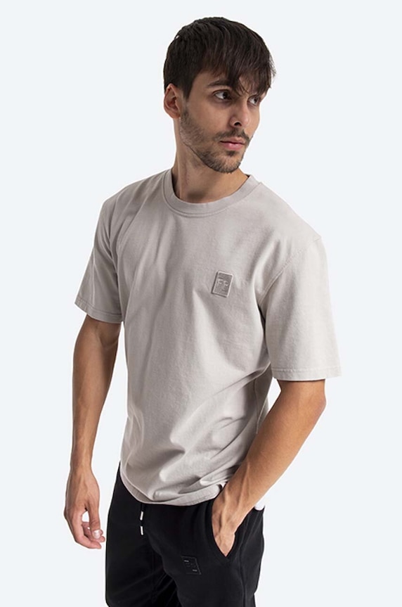 Filling Pieces cotton T-shirt Lux Tee 88113731932 gray