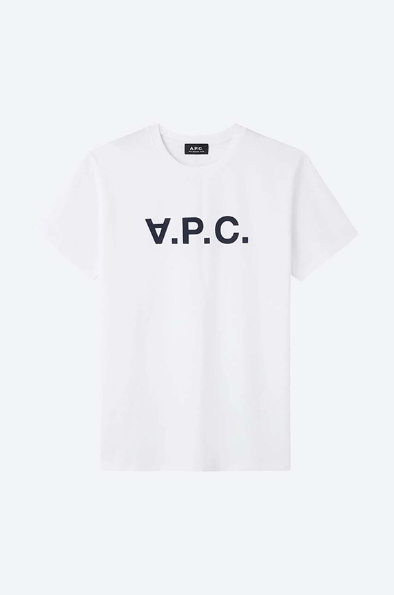 Bavlnené tričko A.P.C. Vpc Blanc COBQX.H26586 biela