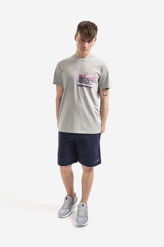 A.P.C. t-shirt bawełniany Elias COEEV.H26090 szary AA00