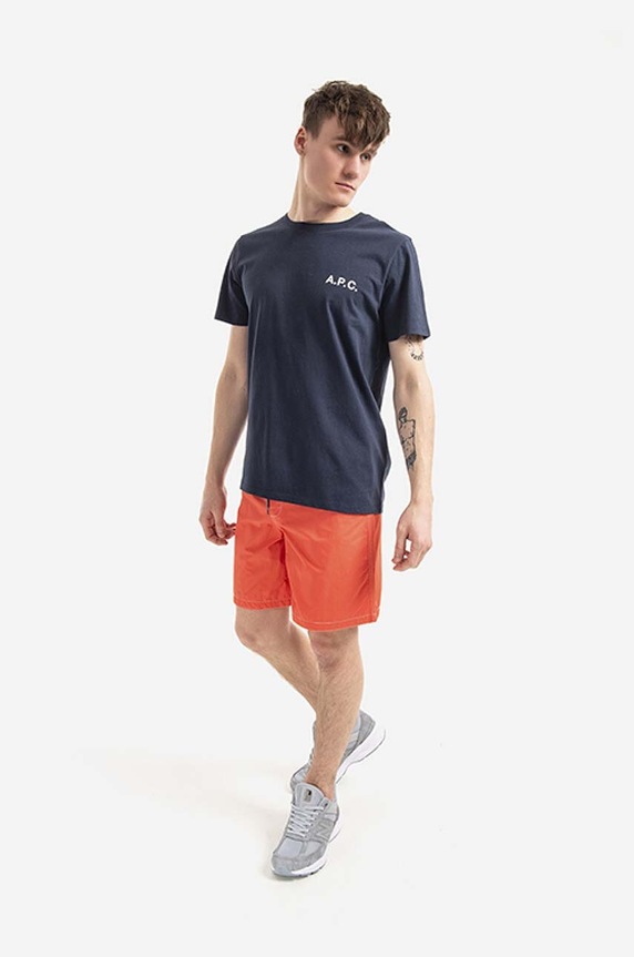 A.P.C. t-shirt bawełniany Mike COETL.H26053 granatowy AA00