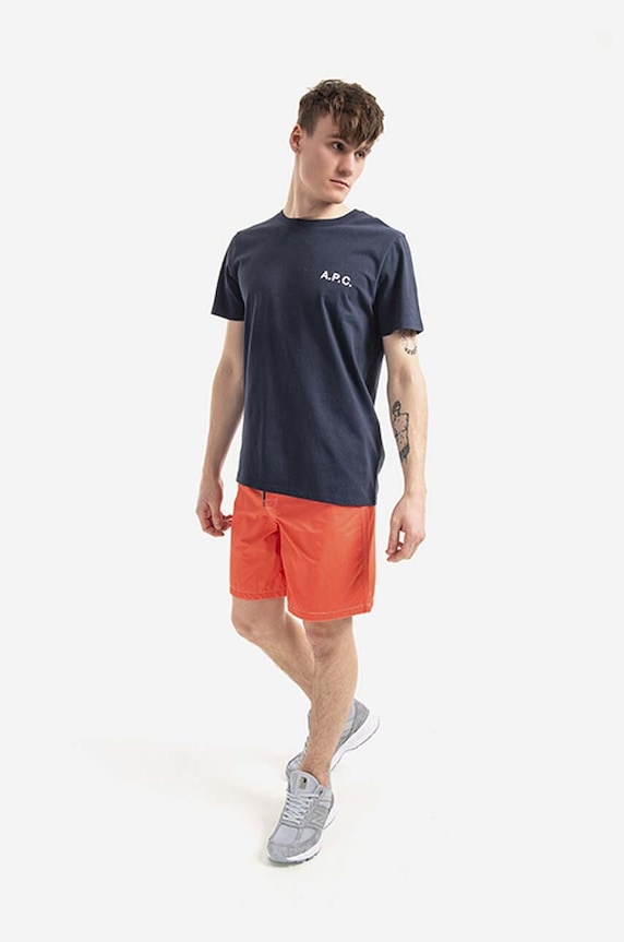 A.P.C. t-shirt bawełniany Mike COETL.H26053 granatowy AA00