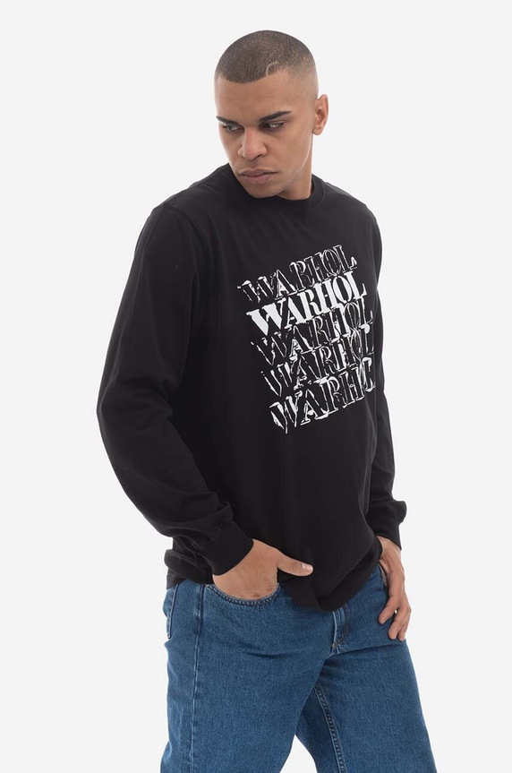 Bavlněné tričko s dlouhým rukávem Maharishi Andy Warhol Airborne L/S T-shirt 9923 BLACK 9923.BLACK