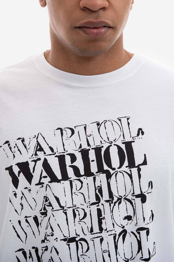 Bavlnené tričko s dlhým rukávom Maharishi Andy Warhol Airborne L/S T-shirt 9923 WHITE 9923.WHITE biela