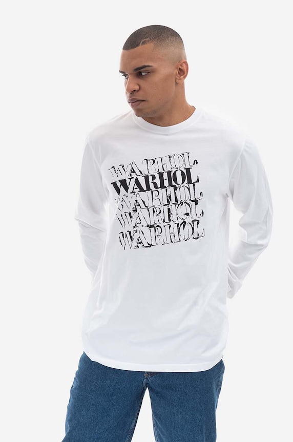 Bavlnené tričko s dlhým rukávom Maharishi Andy Warhol Airborne L/S T-shirt 9923 WHITE 9923.WHITE