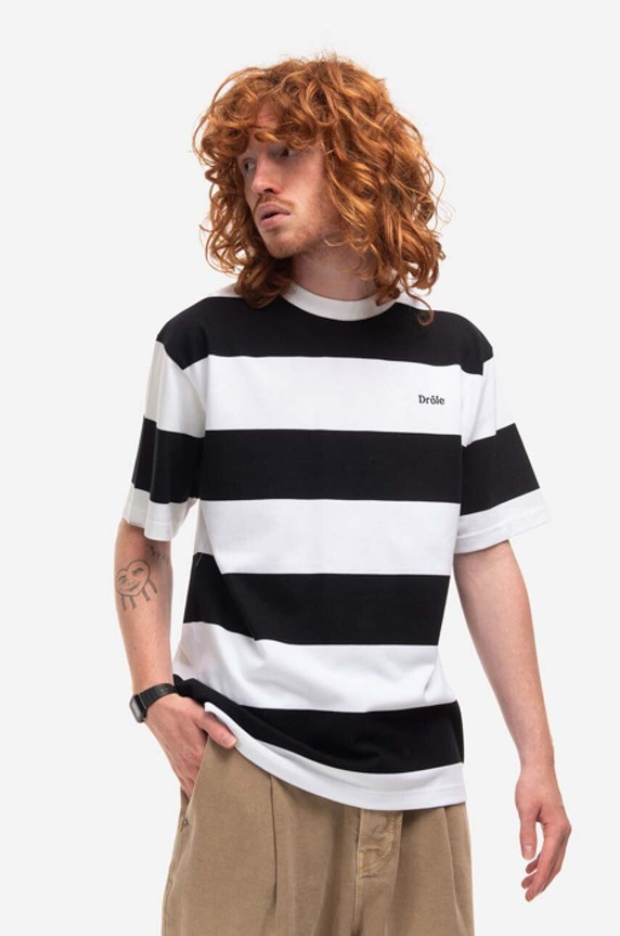 Хлопковая футболка Drôle de Monsieur TS126 TS126.BLACK