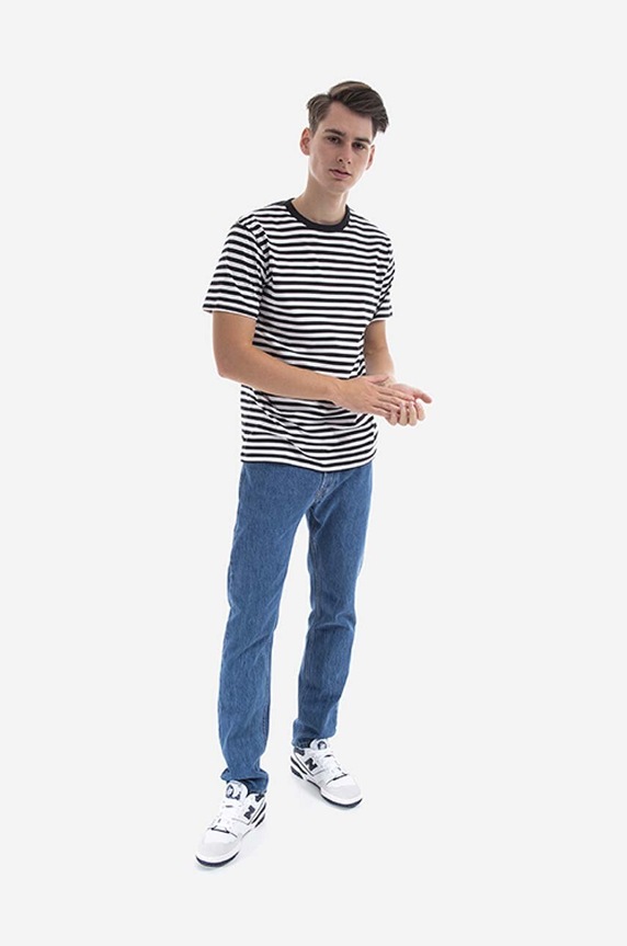 Norse Projects cotton t-shirt Niels Classic Stripe N01.0563.9999 white AA00