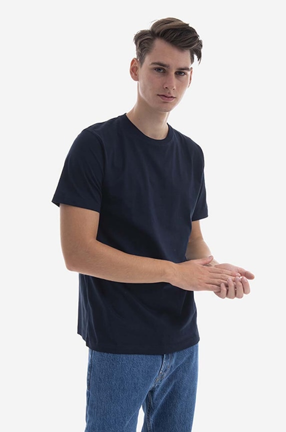 Norse Projects cotton t-shirt Niels Standard SS N01.0559.7004 navy