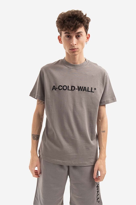 A-COLD-WALL* cotton t-shirt Esssential cotton gray ACWMTS063