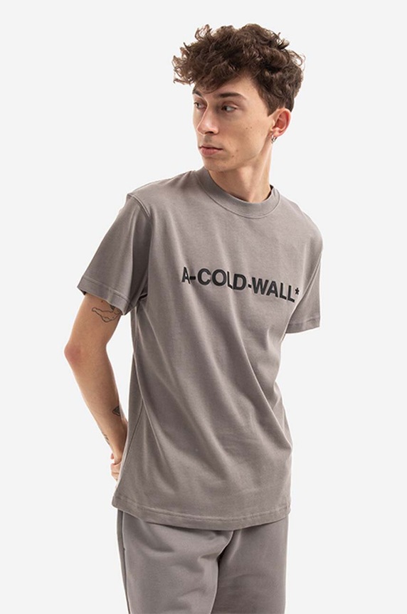 A-COLD-WALL* cotton t-shirt Esssential ACWMTS063 gray