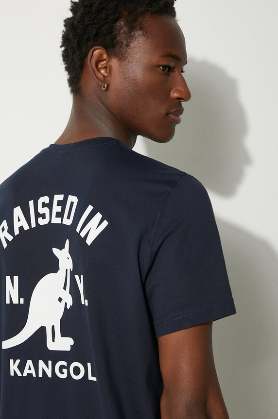 Kangol cotton T-shirt Heritage Basic Planet friendly navy KLHB003