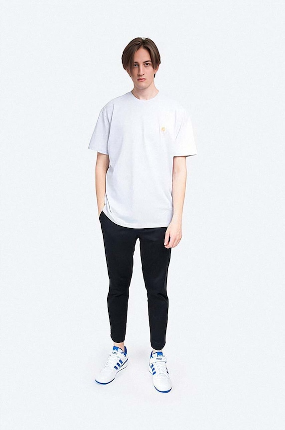 Carhartt WIP T-shirt I026391.ASH.HEATHE Koszulka Chase I026391.ASH.HEATHE gray AA00