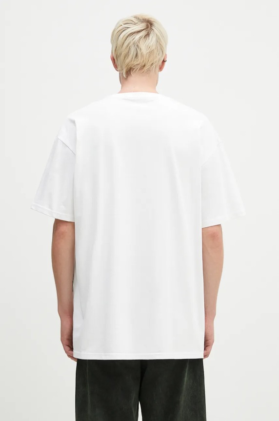 Carhartt WIP cotton t-shirt Chase white I026391.WHITE.GOLD