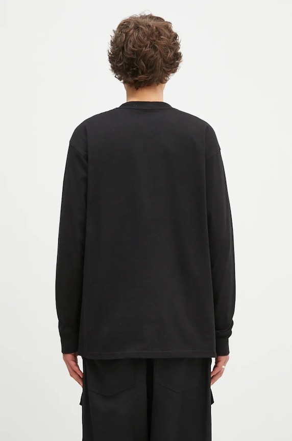 Oblečení Bavlněné tričko s dlouhým rukávem Carhartt WIP Longsleeve American Script T-Shirt I029955.89XX černá