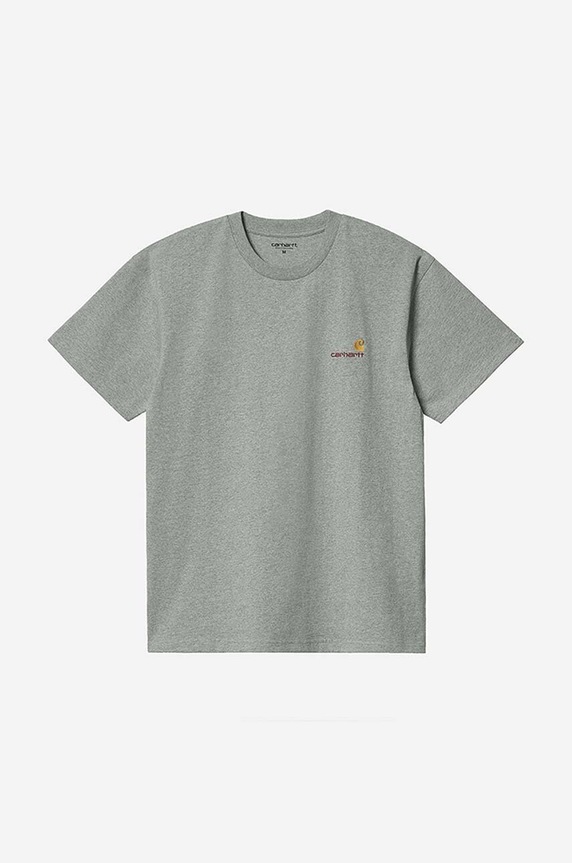 Oblečenie Bavlnené tričko Carhartt WIP I029956.GREY.HEATH sivá