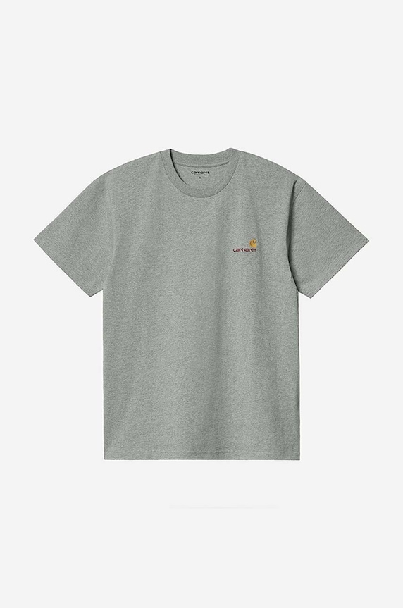 Oblečenie Bavlnené tričko Carhartt WIP I029956.GREY.HEATH sivá