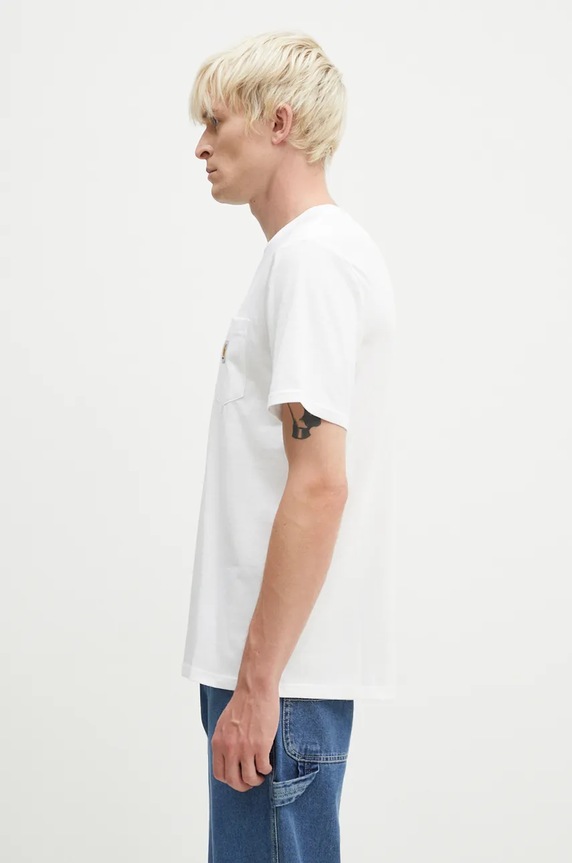 Pamučna majica Carhartt WIP S/S Pocket T-Shirt I030434.02XX bijela AA00