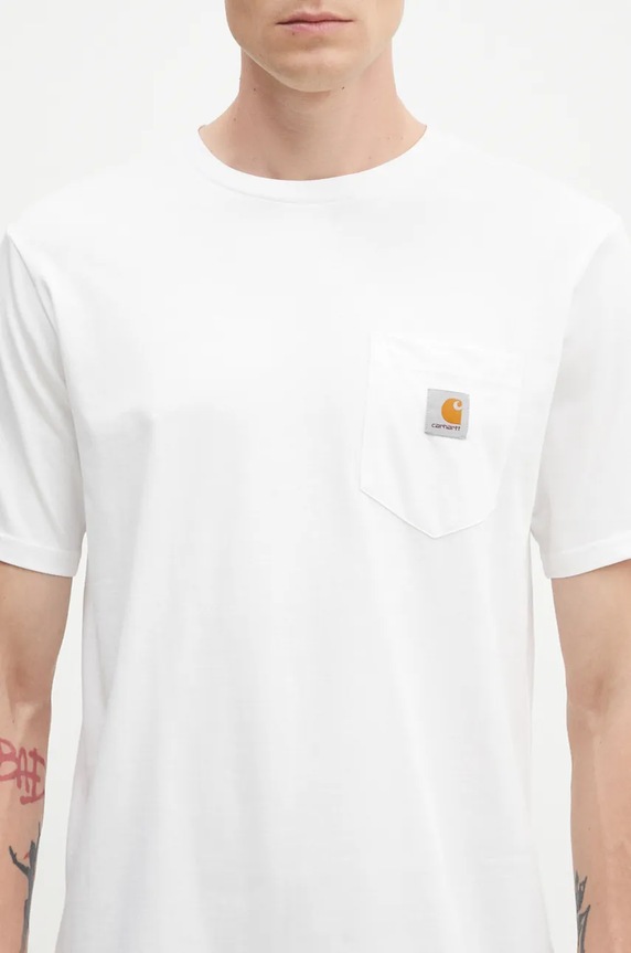 Pamučna majica Carhartt WIP S/S Pocket T-Shirt bijela I030434.02XX