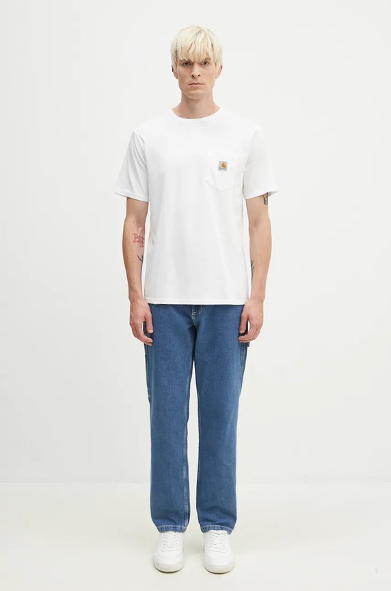 Pamučna majica Carhartt WIP S/S Pocket T-Shirt I030434.02XX bijela