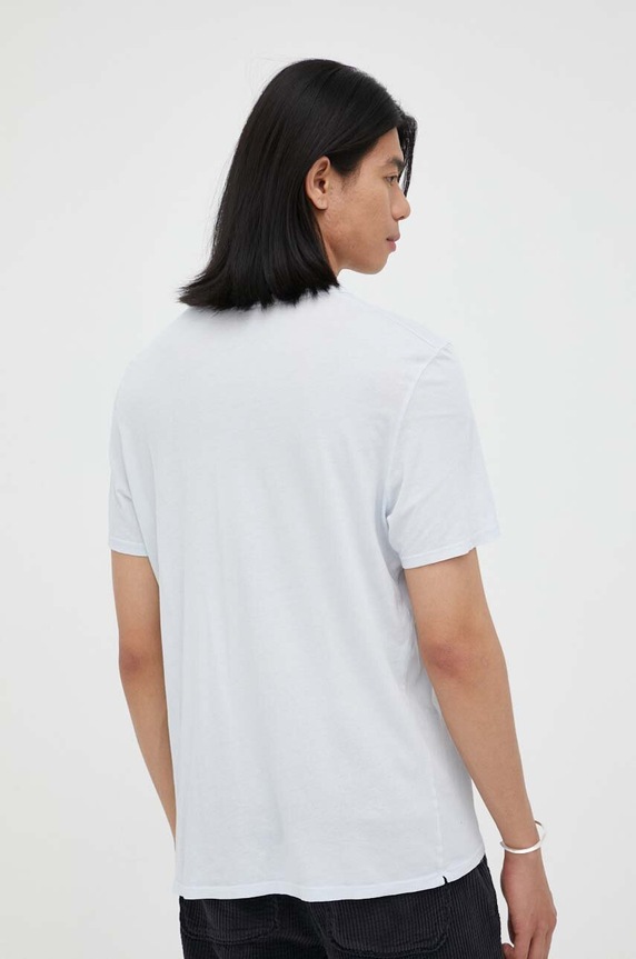 American Vintage pamut póló MDEV02A kék AA00